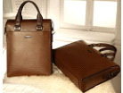 馬克西姆進(jìn)口牙簽紋皮商務(wù)包 LM20153 棕色 