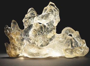 水晶文房巧雕藝品