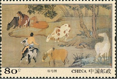 《浴馬圖》特種郵票收藏禮品市場受熱捧
